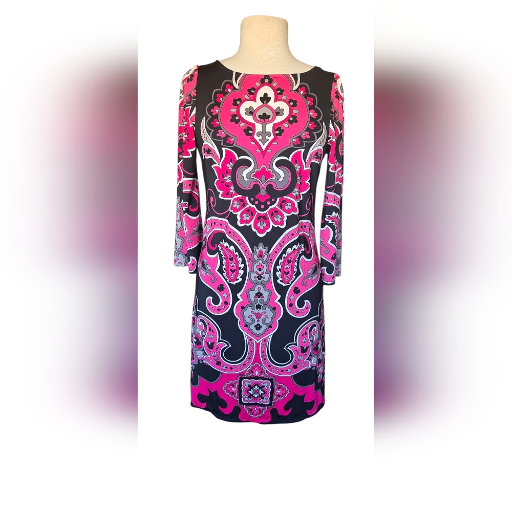 INC International Concepts Women Damask Mini Dress Pink Medium